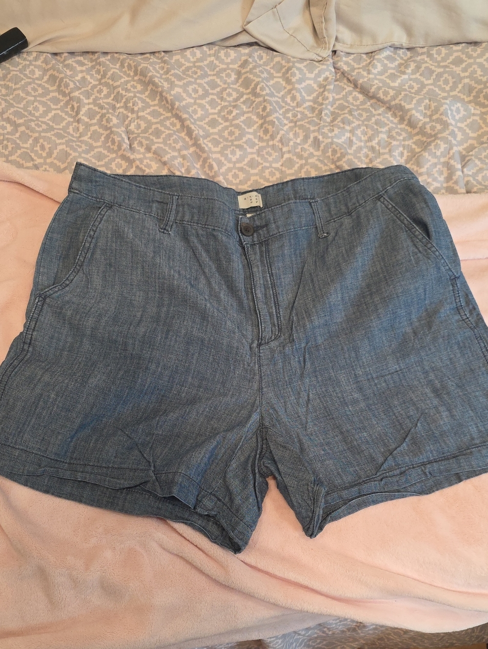 a new day Chambray Blue Bermuda Shorts